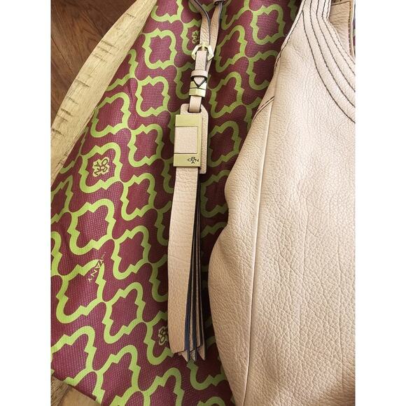 ORYANY Tracy Mauve Pebble Leather Hobo Shoulder Handbag Purse New Boho - Picture 7 of 16